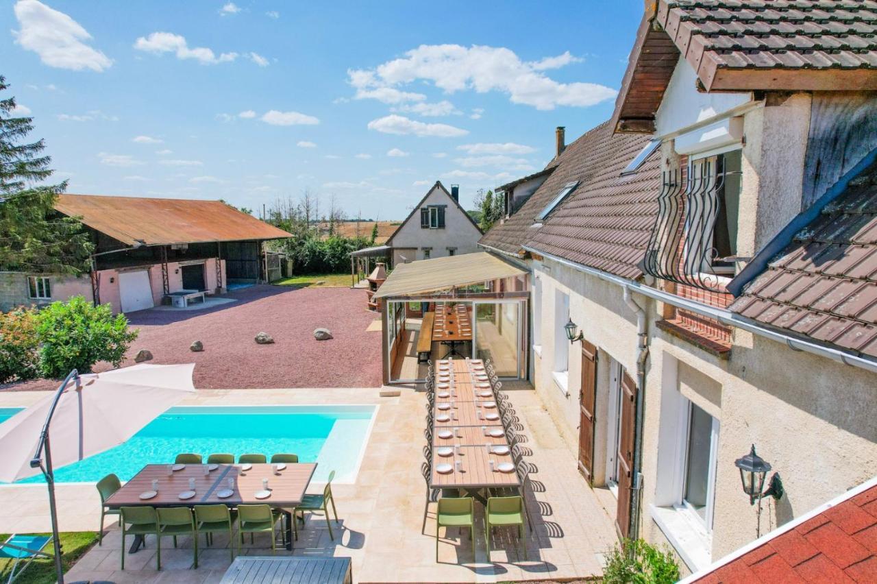 Crazy Villa Le Tertre 28 - Heated Pool - Basket - 2H Paris - 44P Courtalain Exterior photo